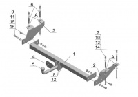 Фаркоп GW 06 для GREAT  WALL Wingle 2007-2011, Автос, нагрузка 1200/75 кг. БЕЗ подрезки бампера от магазина ФаркопРос